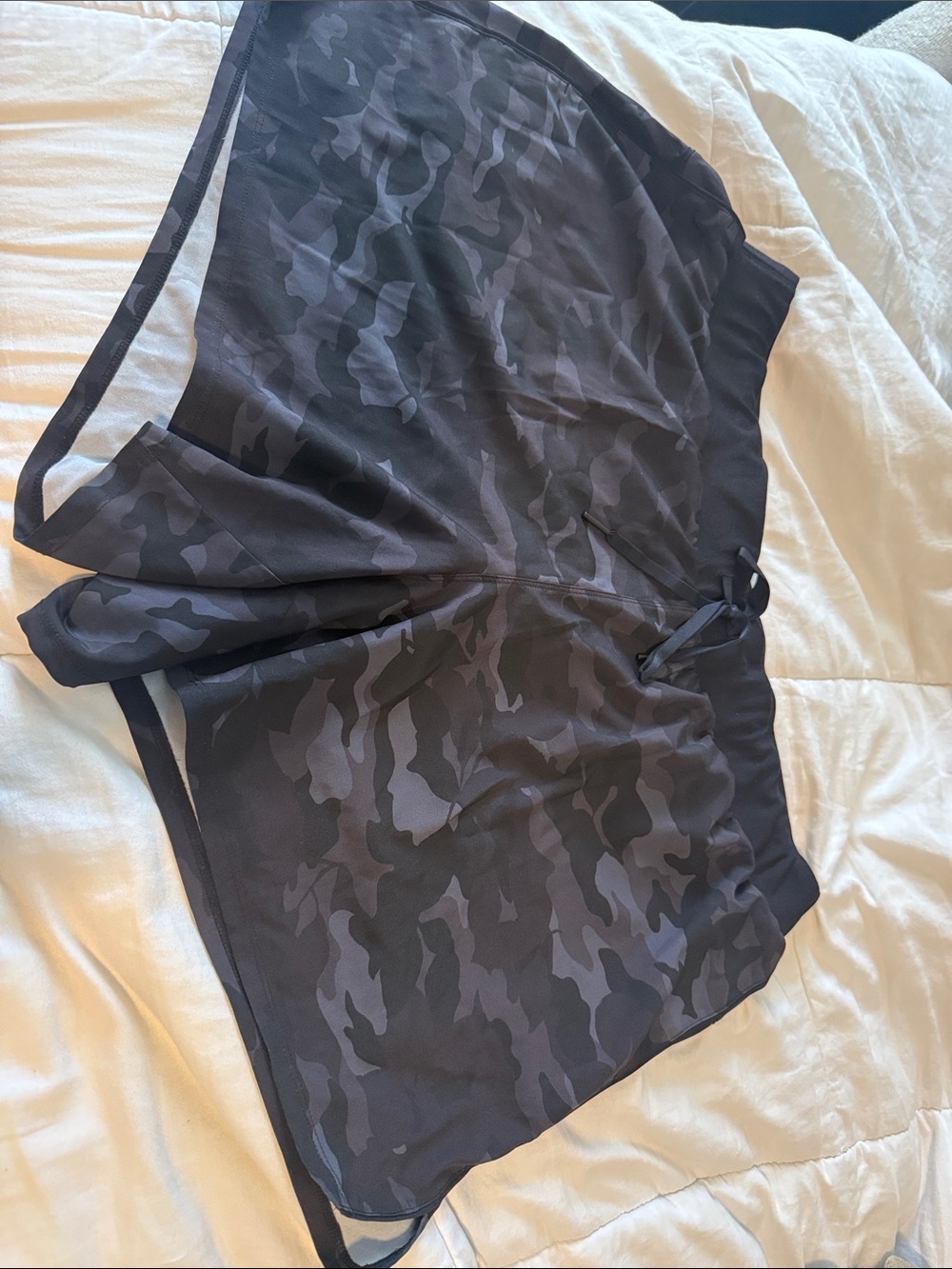 Livi Active Women's Black and Gray Camo Athletic Shorts